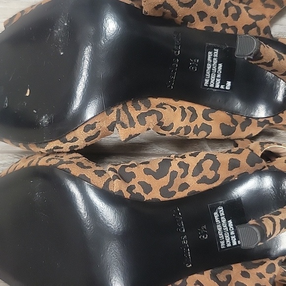 Charles David 6 1/2 Vinnie Knotted Slingback Leopard Print Stiletto Sandal - Picture 8 of 8